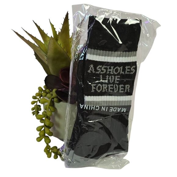 Linda finegold Other - ALF Unisex Socks Black/Grey/White NWT